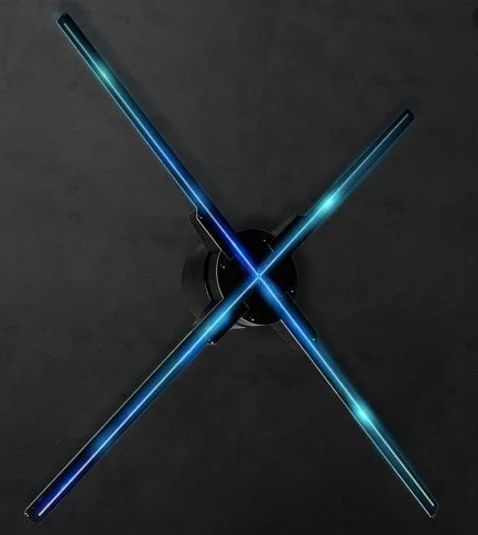 3D hologramos reklaminis ekranas- ventiliatorius