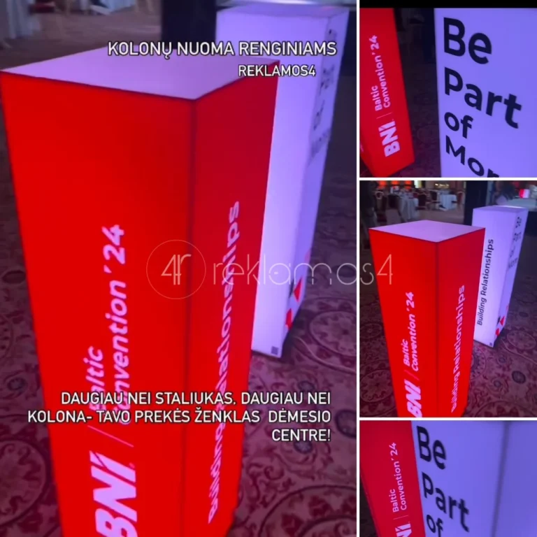 Reklaminė kolona renginiams (nuoma) ir kaip ji veikia?