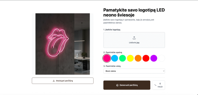 susikurkite savo led neona